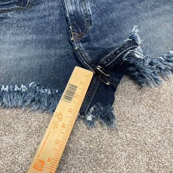 Y2K grunge streetwear Express 6 Edgy SafetyPin Frayed Highrise Shorts Punk Style - Picture 10 of 12